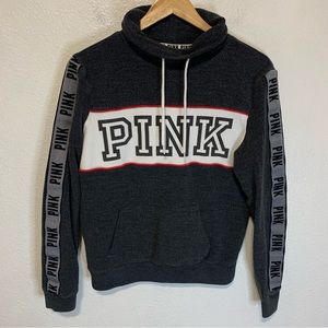 Pink Victoria’s Secret Long sleeve Draw string Funnel neck sweat shirt Women’s S